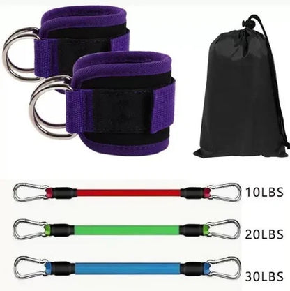 Ankle Straps Resistance Bands Set Fitness Workout Yoga Exercise Equipment Glutes Legs Strength Training for Gym Man Woman