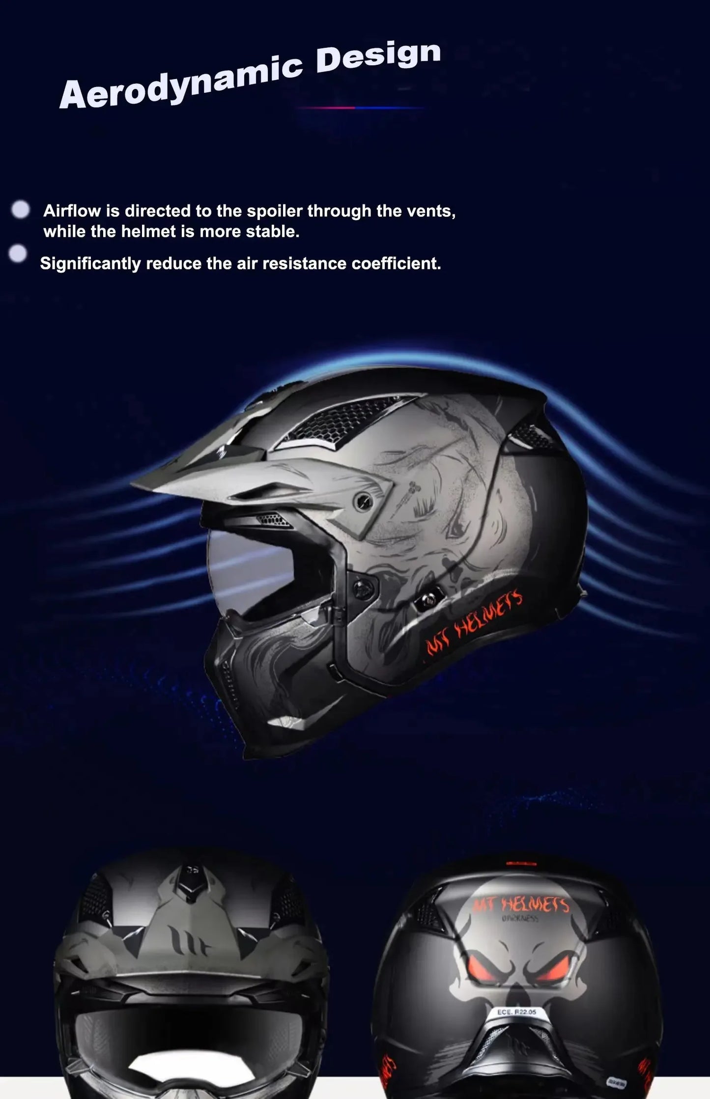 MT Street Fighter Motorcycle Helmet Detachable Combination Electroplated Gold Helmet ECE DOT Certification Full Face Casco Moto