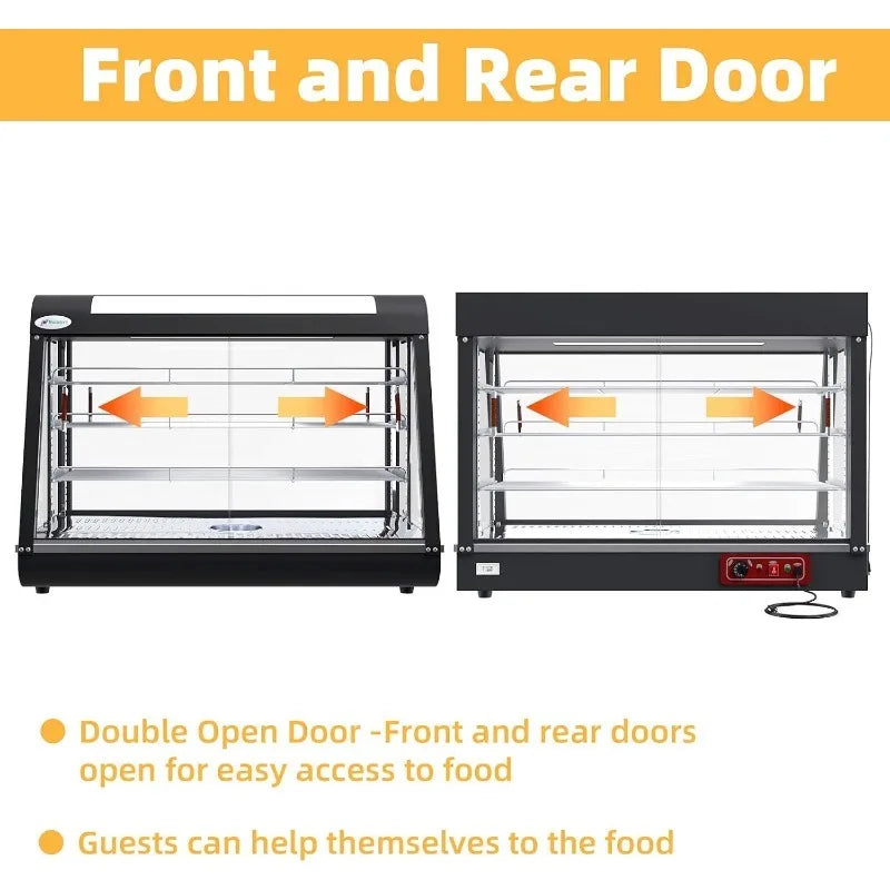 35 inch Commercial Food Warmer Countertop Pizza Warmers Display Pastry Patty Warmer