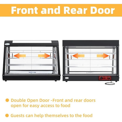 35 inch Commercial Food Warmer Countertop Pizza Warmers Display Pastry Patty Warmer