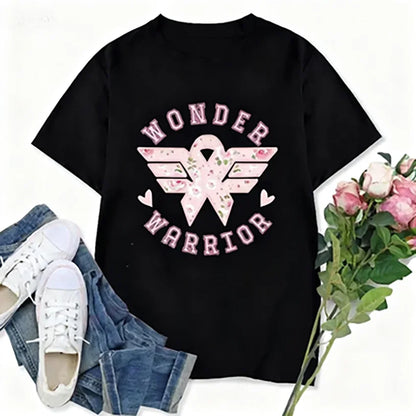 We Wear Pink Graphic T Shirts Coquette Pink Breast Cancer Awareness Women T-shirt Wonder Tees