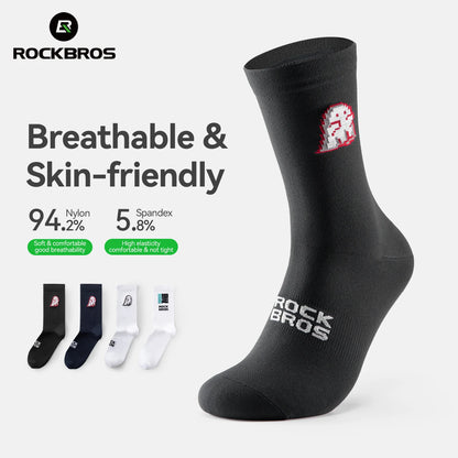 ROCKBROS Cycling Socks Breathable nylon Non-damp Socks Skin-friendly Bike Sport Socks Outdoor Moisture-absorbing Socks