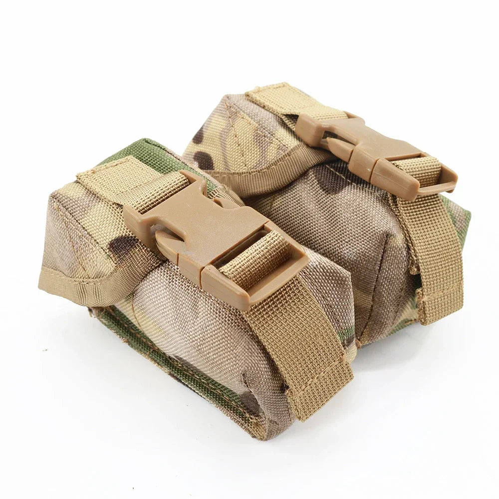 Tactical Pouch Double Frag Grenade Pack Molle EDC Tool Bag Accessory Pouch Shooting Hunting Airsoft Equipment Military Gear
