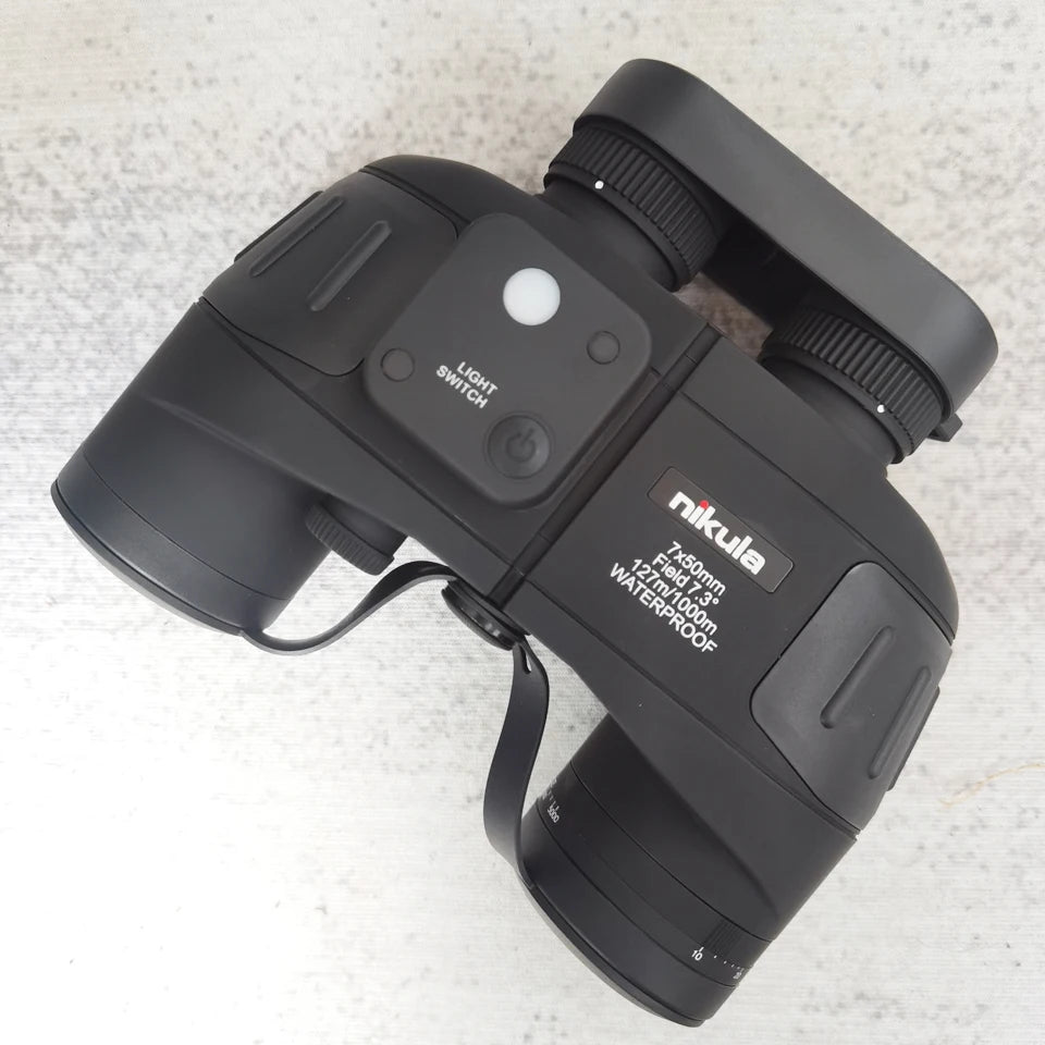 Waterproof Binoculars Nikula 7x50 Telescope High Powerful Rangefinder Long Range With Digital Compass Hiking Hunting Equiment