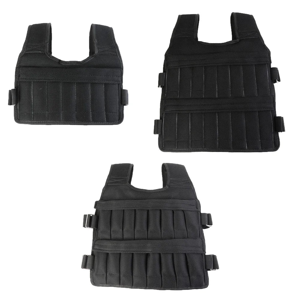 3/15/35kg Workout Weight Jacket Adjustable Weighted Exercise Vest Workout Equipment for Boxing Training Workout Running Fitness