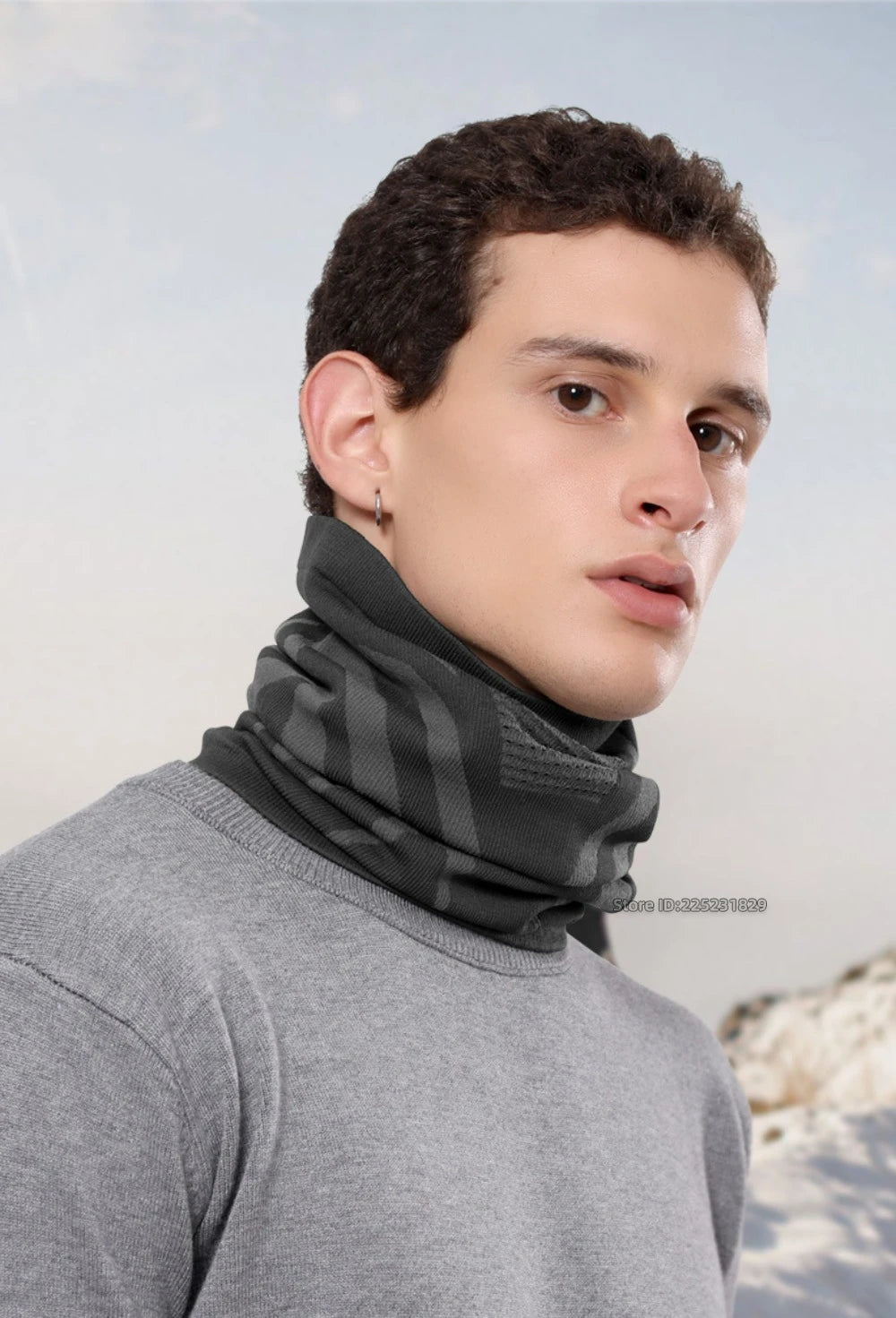 Motorcycle Balaclava Winter Neck Warmer Windproof Face Mask Cold Protection Seamless Scarf Ear Cover Breathable Riding Outdoor