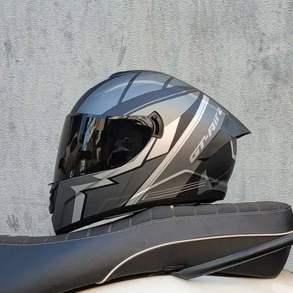 Motorcycle Helmet  four seasons LVS  Professional racing dual lens safety helmet motorcycle full face protector, approved by DOT