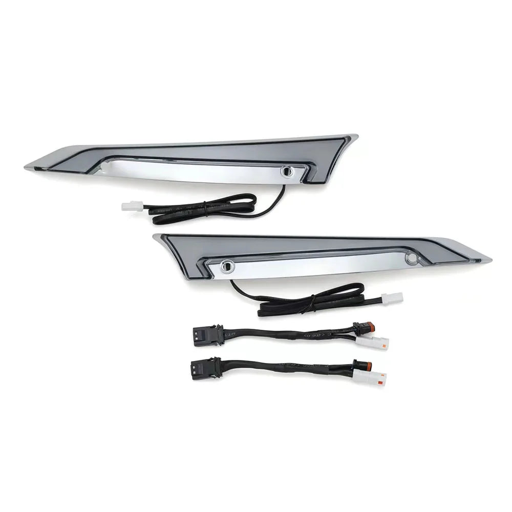 For Harley Road Glides 2015-UP Motorcycle Decorative Lights Windscreen Led Trim Lights Windshield Running Turn Signal Lamps