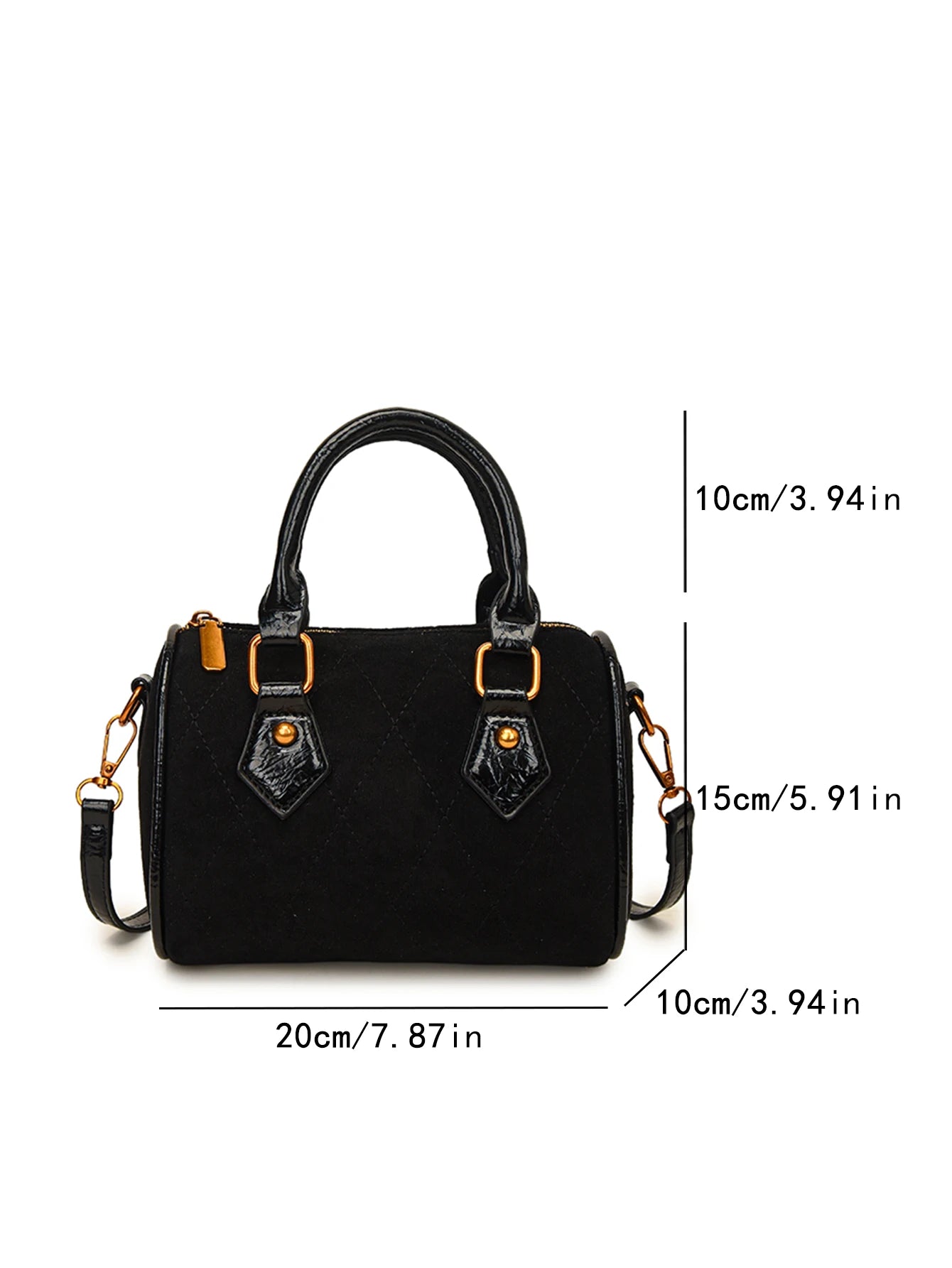 Vintage Brown PU Leather Boston Bag Women's Lightweight Small Crossbody Bag Luxury Designer Handbag Shoulder Bags for Phone