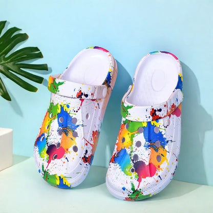 Ladies Casual Lightweight Couples Themed Sandals Anti-slip Thick Outdoor Garden Beach Daily Slip-On Shoes