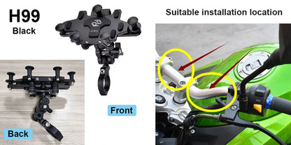 Motorcycle Phone Holder High Quality Alloy Motorcycle Electric Bike Mobile Phone Holder With Dampener Motos Navigation Bracket