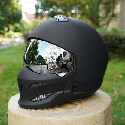 Scorpion Retro Motorcycle Helmet Removable Front Module Transparent Lens M L XL XXL Sizes Available for Motorbike Safety Gear