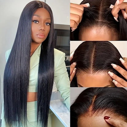 300% 13x6 HD Lace Frontal Wig 100% Raw Human Hair Straight Lace Front Wig 30 36 Inch 5x5 HD Lace Glueless Wig No Glue Human Hair