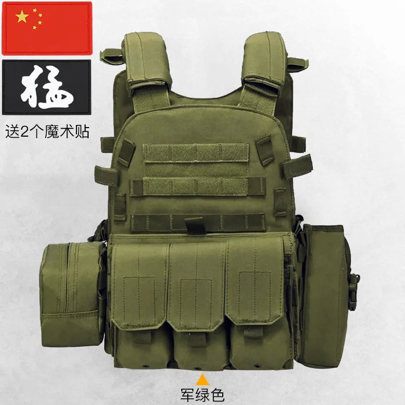 Nylon Tactical Vest Body Armor Hunting Carrier Airsoft Accessories CS Combat MOLLE Camo Military Army Vest for Outdoor Hunting