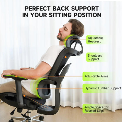 Office Ergonomic Chair for Big and 6'5" Tall Max,400Lbs Computer Desk Heavy-Duty Office Gaming Chair with High-Back Design EC20