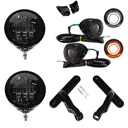 4.5inch Housing Bracket Mount Ring Bracket For Auxiliary Fog Passing Light Lamp Motorcycle Parts For Harley Street Glide FLHX