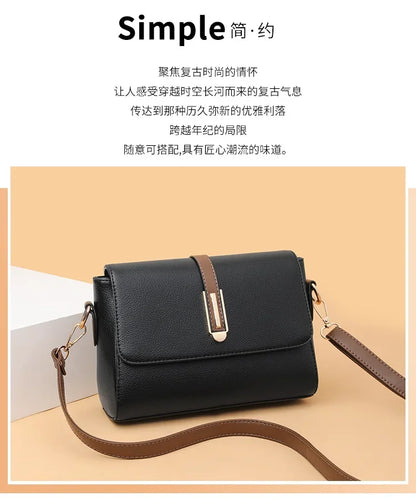 Fashion Crossbody Bag PU Leather Messenger Bag Versatile Sling Shoulder Women's Bag Small Handbags Sac A Main Femme Bolsas