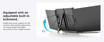 15.6 inch Triple Screen Extender for Laptop Mini PC 1080 FHD IPS External Extension Portable Dual Monitor For MAC Windows Chrome