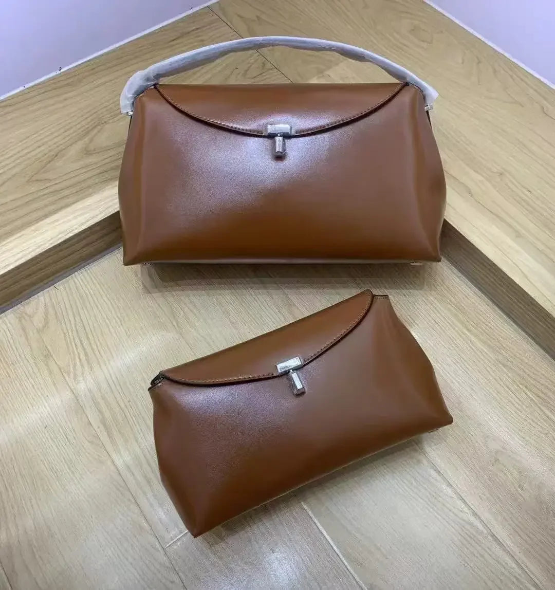 High Quality Messenger Bag 2025 New Large-capacity Fashion Light Luxury Niche Cowhide One-shoulder Commuter Female Bag