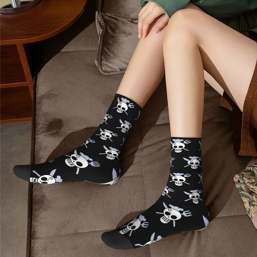 Fashion Men's Socks Harajuku Tony Tony Choppers Sock Luffys Zoros Trafalgar Law Anime Women's Socks Spring Summer Autumn Winter