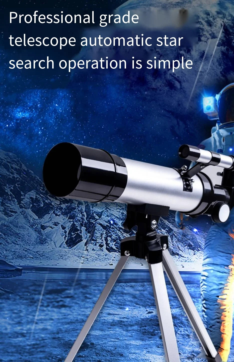 Professional Astronomical Telescope Zoom HD High-Power Tripod Space Star View Moon Binoculars Children Students Teaching Aids