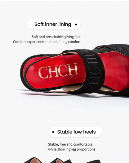 Fashionable Color Blocking Design with Denim Fabric Classic and Minimalist Women's Flat Shoes Exquisite Workmanship