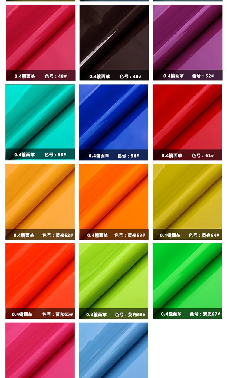 Pvc Patent Leather Fabric By The Meter for Jacket Skirt Bag Clothes Diy Sewing Cloth Waterproof Slightly Hard Wearable Glossy