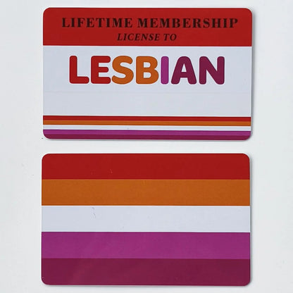 Writable LGBTQIA Identity Card LGBT Pride Cards Lifetime Membership Card perfect rainbow community gift