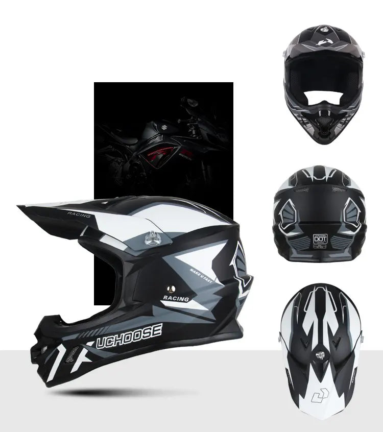 DOT Helmets Motocross Kask Cross Downhill Soporte Casco Off Road Helmet Racing Classic Motorcycle Original Enduro Goggles