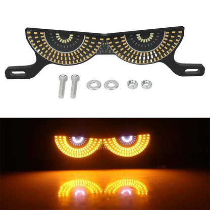 Motorcycle LED License Plate Decorative Lights Snake Eye Rear Tail Light Strobe Flashing Electric Motorcycle Modified Accessory