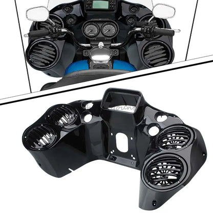 For Harley Touring Road Glide FLTR/I 1998-2009 FLTRX 2010-2013 Black Inner Fairing Cover with 4 6.5" Speaker Pods Motorcycle