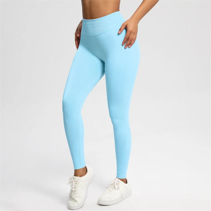 2026 Bum Shaping Leggings Women Seamless Sports Yoga Pants Low Ribbed Band Gym clothes Fitness Workout Scrunch Butt Tight