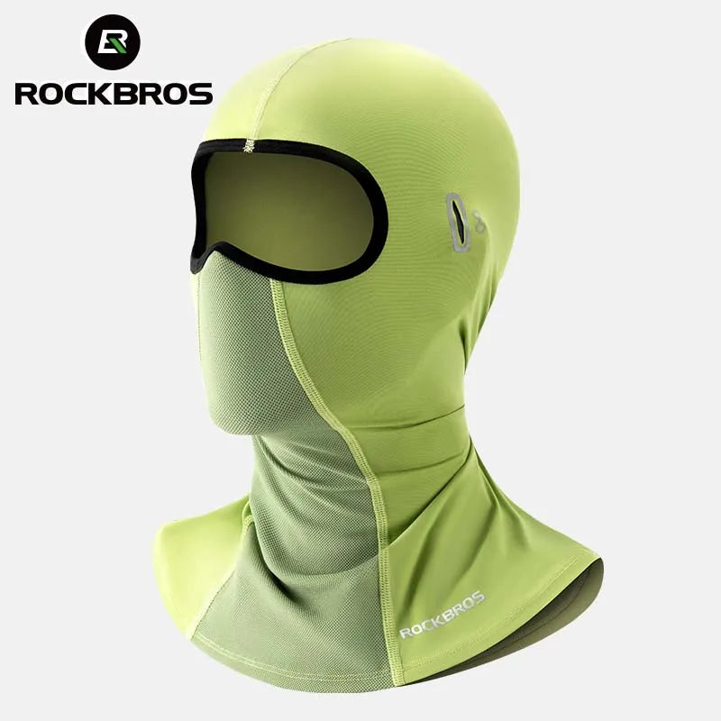 ROCKBROS Ice Silk Cycling Face Mask Cover Summer Breathable Cool Sports Bike Balaclava Anti-UV Cap Riding Headgear Cycling Masks