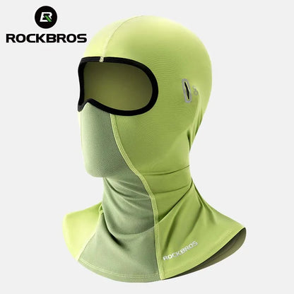ROCKBROS Ice Silk Cycling Face Mask Cover Summer Breathable Cool Sports Bike Balaclava Anti-UV Cap Riding Headgear Cycling Masks