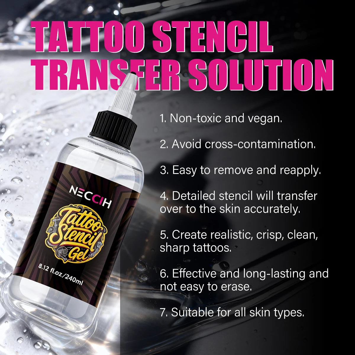 30/120/240ML Professional Tattoo Stencil Magic Gel Thermal Copier Tattoo Transfer Stuff Solution Cream Tattoo Ink Set