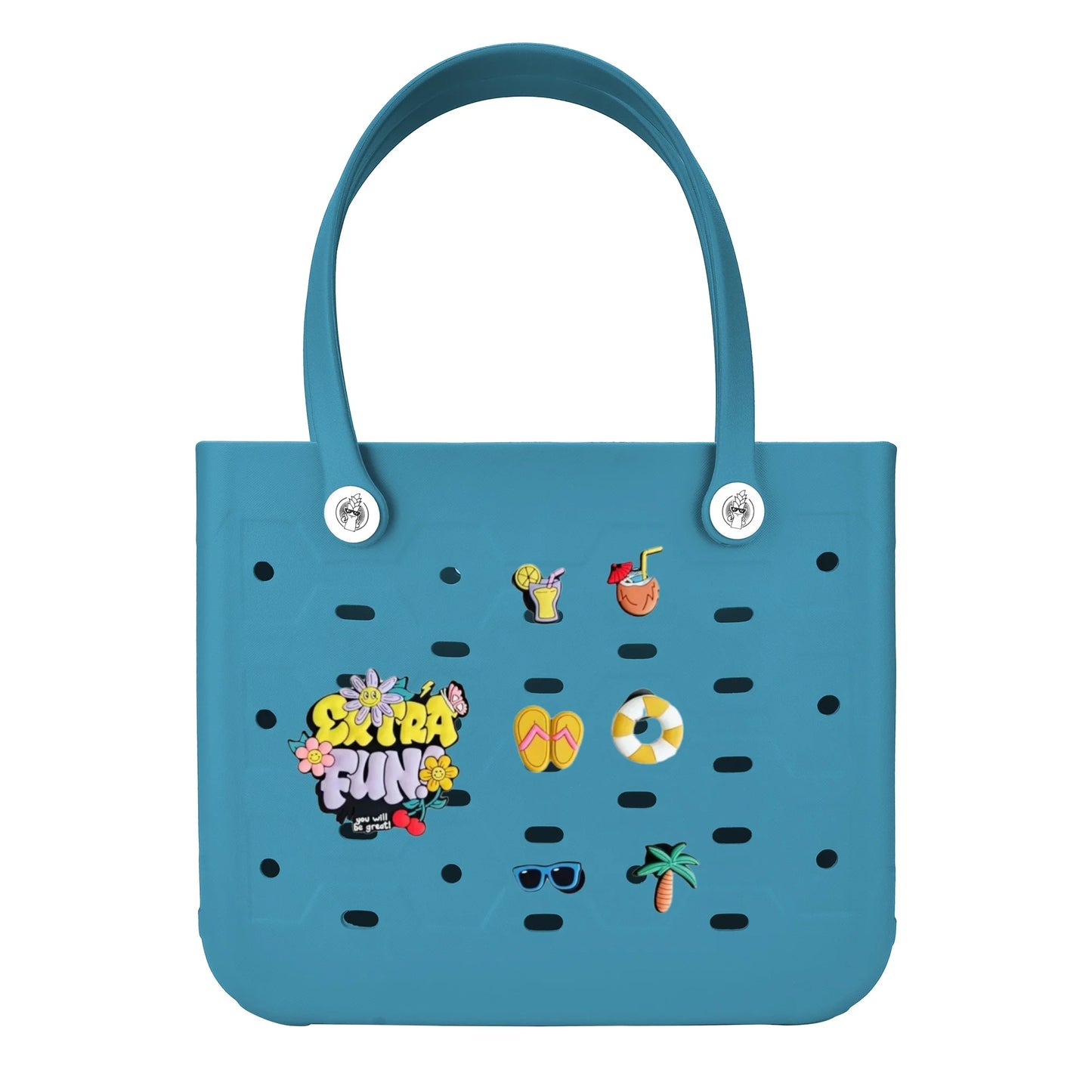 L Large Beach Bag EVA Rubber Waterproof Beach Travel Picnic Storage Basket Women's Shopping Handbag Hemp Bag Jelly Tote Bag