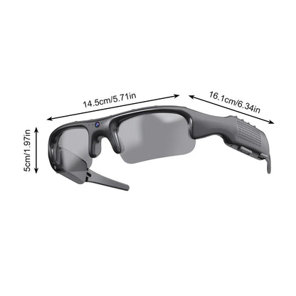 HD 1080P WIFI Smart Glasses with Sports Camera & Audio Recording Outdoor Sunglasses for Man Women Hiking Biking Fishing Glasses