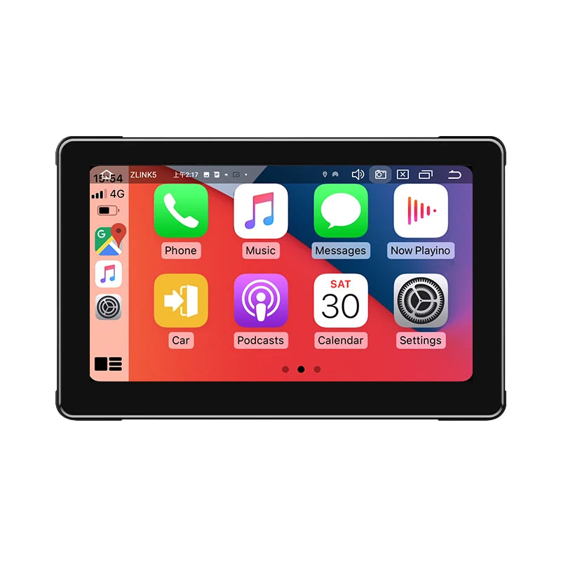 7-inch motorcycle navigation screen, Ipx 6, 1024 x 600, wireless automatic monitor, Android, Apple Carplay