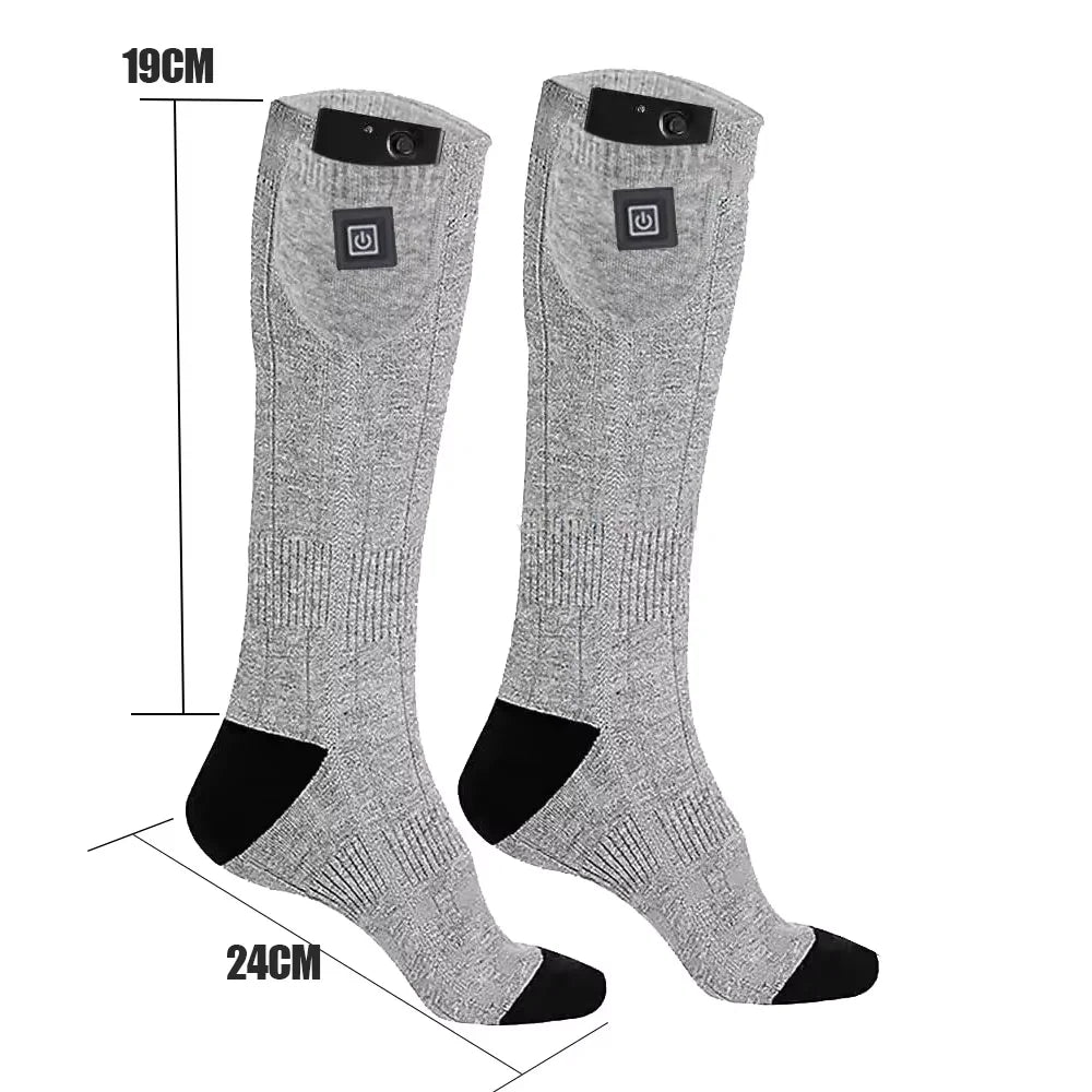 Heating Socks With Battery Box Rechargeable Anti-Cold Comfort Men Women Thermal Heated Outdoor Camping Ski Sports Winter