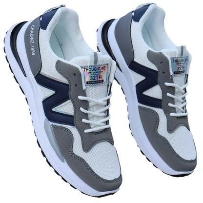 New Spring Autumn Men's Breathable Mesh Sports Shoes Korean Style Lightweight Casual Shoes Soft Bottom Running