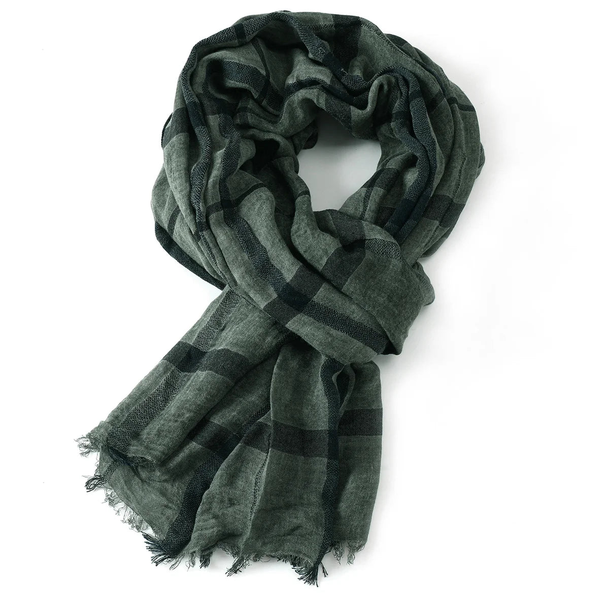 Fashion Plaid Cotton Linen Men Scarves Autumn Winter Warm Men's Scarf Short Tassel Bufanda Male Accessories Pashmina Shawl