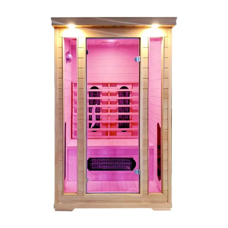 Customization High Quality Home Family Sauna Room Solid Wood Electric Steam Control Panel Optional Customization for 2 People