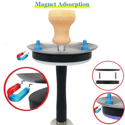 Colorful LED Hookah Light Show Shisha Ring Lamp Magnet Viscose Adsorption with Remote Control Cachimba Smoking Accessories