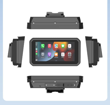 6.25 Inch Portable Quick Disassembly Motorcycle Carplay Android Auto GPS for Moto Navigation IP67 Waterproof IPS Display TPMS