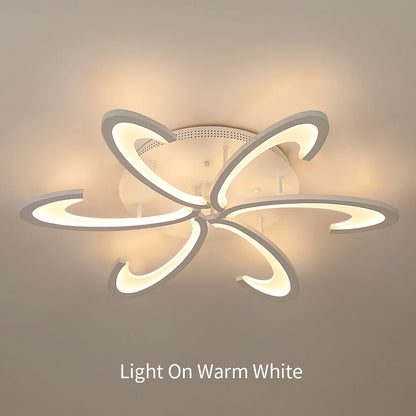 Modern Ceiling Lamp Indoor Acrylic Lustre For Bedroom Living Dining Room Kitchen Led Chandelier RC Dimmable Pendant Light Decor