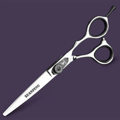 Spring clip screw double color hair scissors 6 inch 9cr18 steel barber cutting scissors and thinning scissors