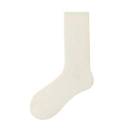 Women's Socks New Autumn Casual Simple Solid Color Winter Warm Socks For Women Korean Style Middle Tube Girls Pile Socks