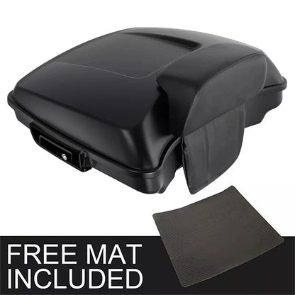 Motorcycle Razor Trunk Backrest For Harley Touring Road Glide 2014-2025 Gunship Gray Rear Bag