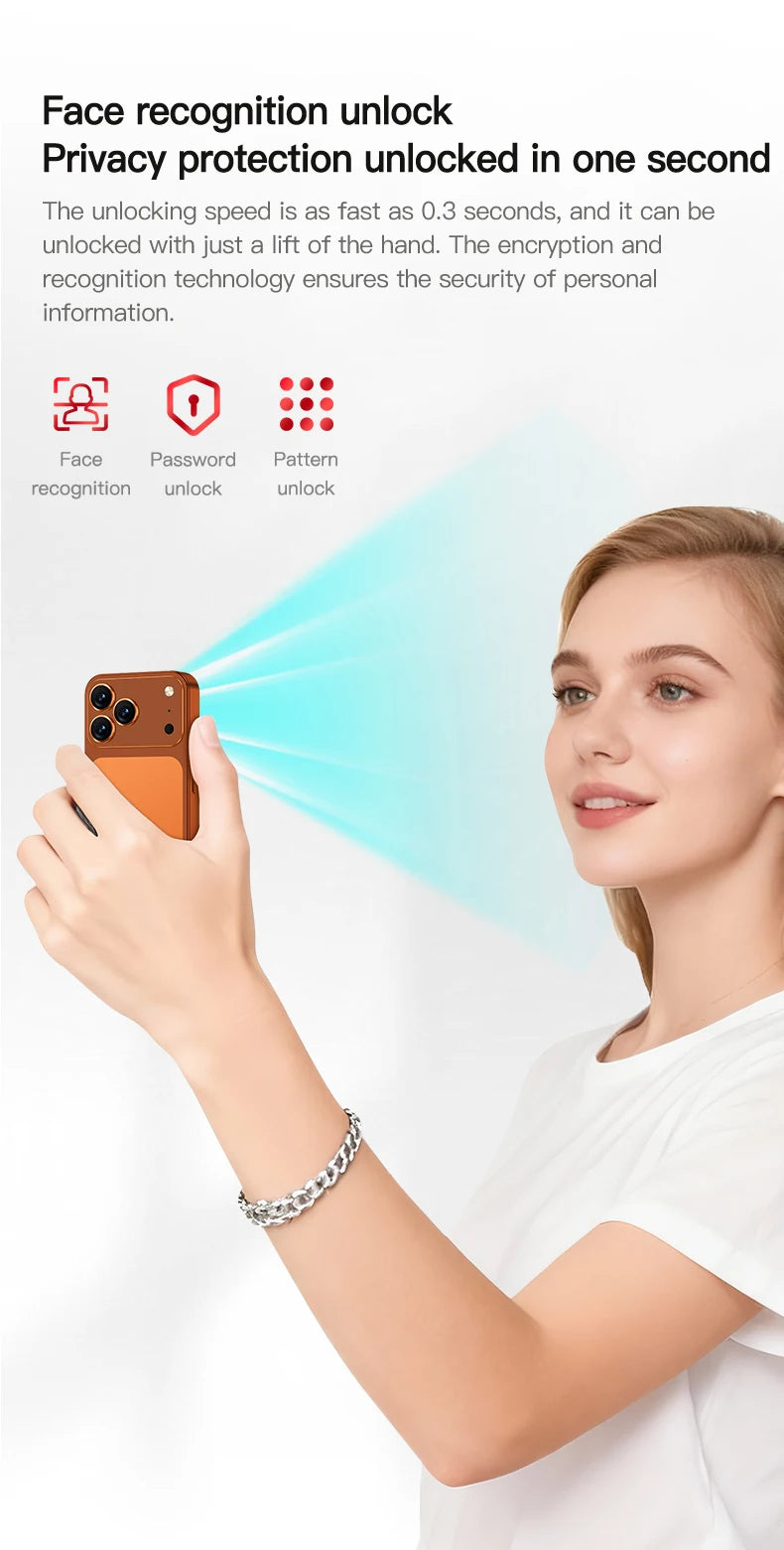 SERVO S45 PRO Android Mini Smartphone 4G LTE 4.5" HD Display 3+64GB Face Unlock Small Portable Cell Phone 2 SIM GPS Play Store