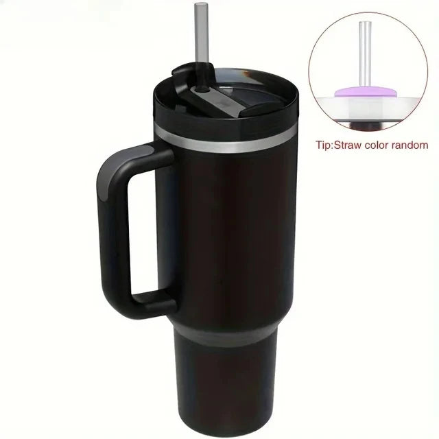 40oz H2.0, 304 Stainless Steel Vacuum Insulated Tumbler With Lid Straw For Water Cold Warm Thermal Coffee Car Cup
